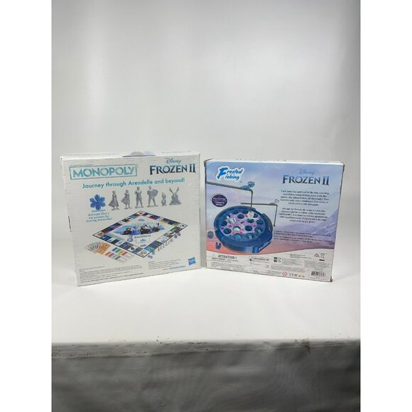 Disney Frozen Monopoly Board Game & Frosted Fishing Snowflake Catching Game - Picture 6 of 12